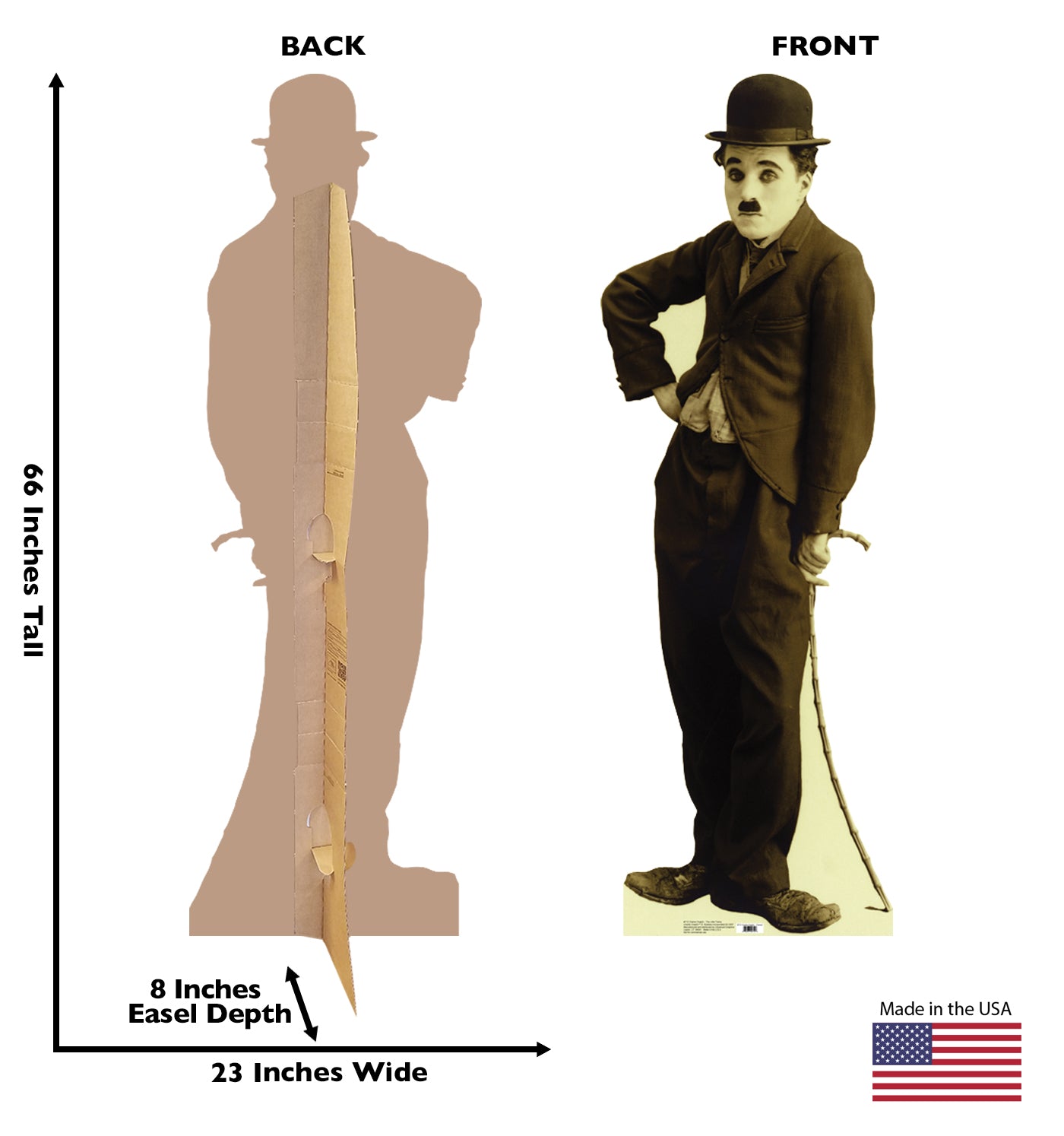 Life-size Charlie Chaplin - Tramp 2 Cardboard Cutout - All Cutouts
