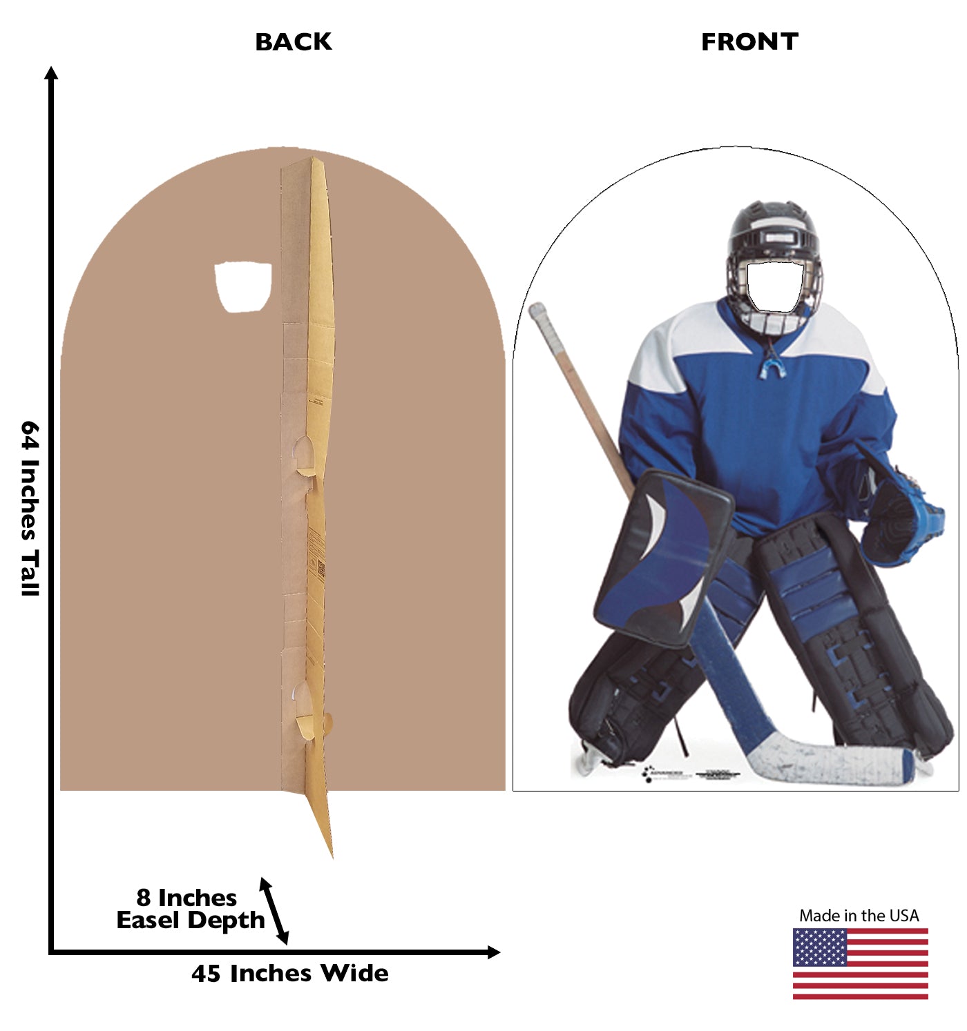 Life-Size Hockey Player Stand-In Cardboard Cutout - All Cutouts