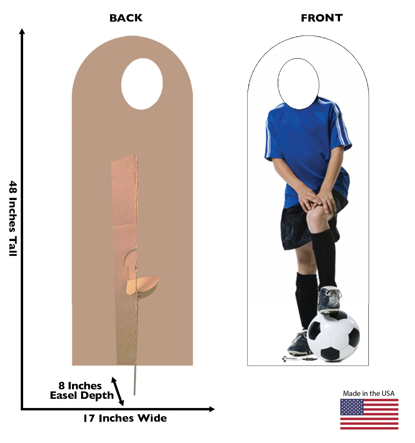 Life-size Soccer Boy Stand-In Cardboard Cutout - All Cutouts