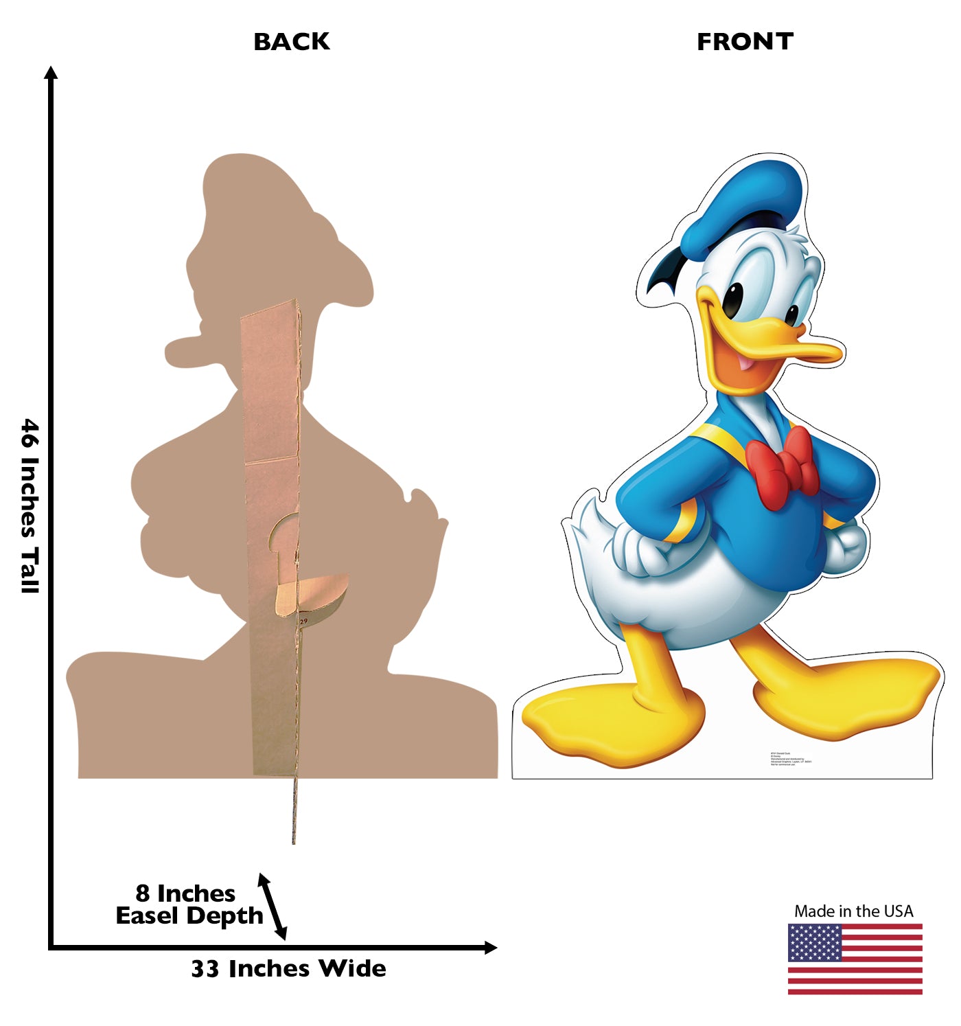 Donald Duck Mickey Mouse Life-size Cardboard Cutout - All Cutouts