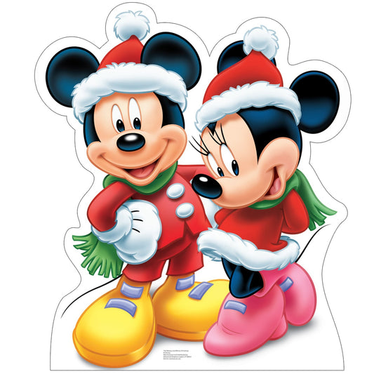Life-size Mickey & Minnie Christmas Cardboard Standup - All Cutouts