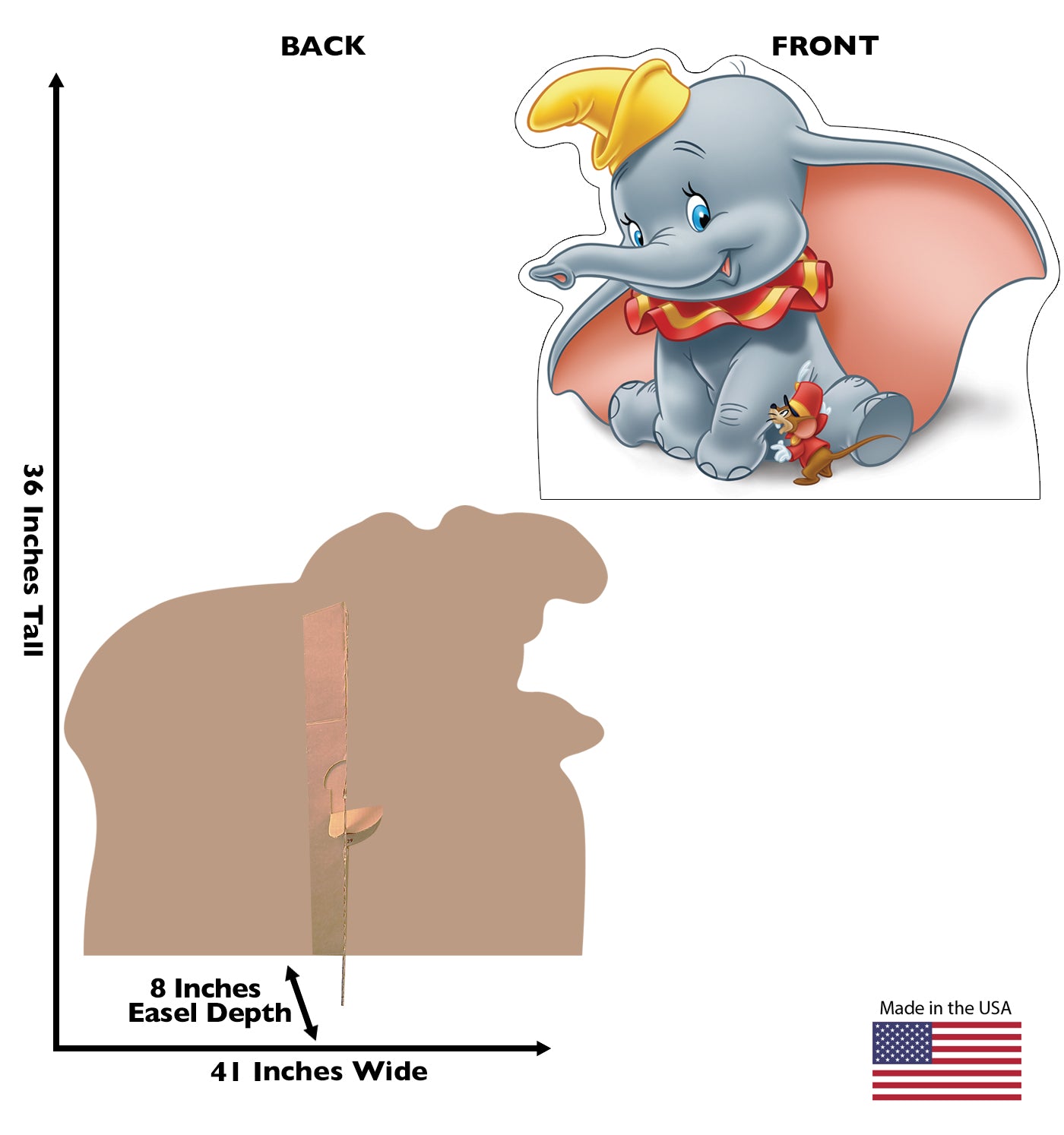 Life-size Dumbo Cardboard Standup - All Cutouts