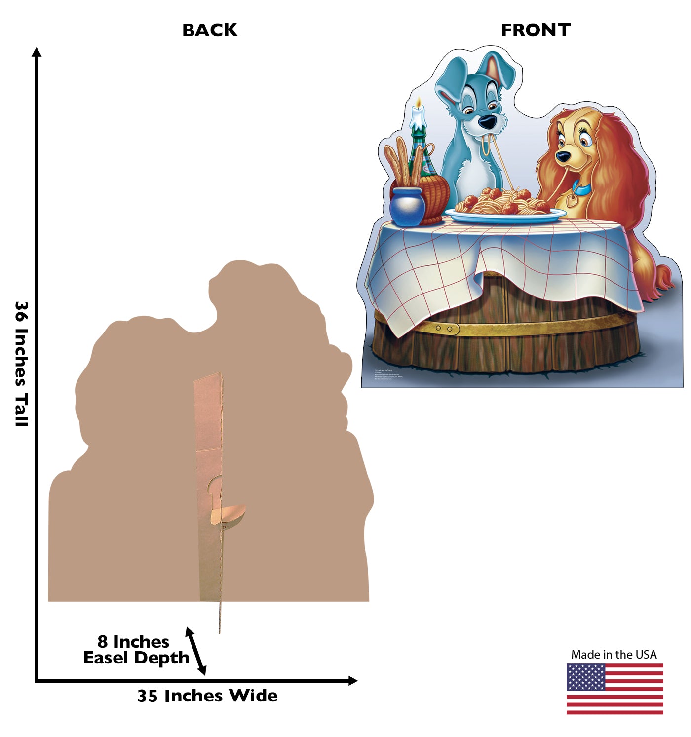 Life-size Lady and the Tramp Cardboard Standup - All Cutouts