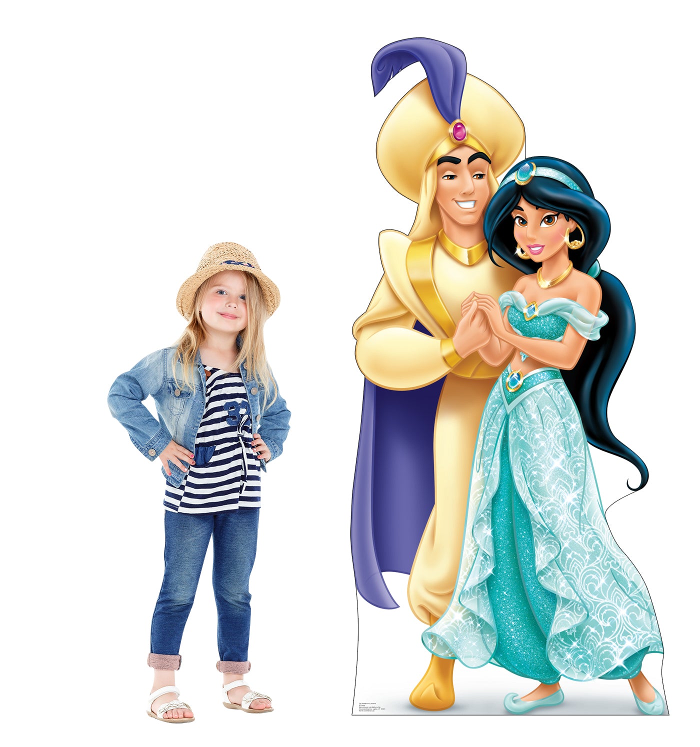 Life-size Aladdin and Jasmine Cardboard Cutout - All Cutouts