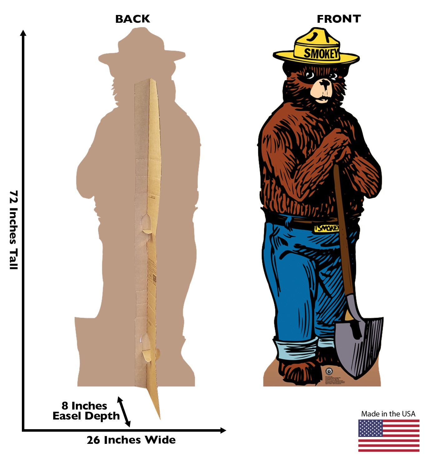 Life-size Smokey Bear Cardboard Cutout Standee - All Cutouts