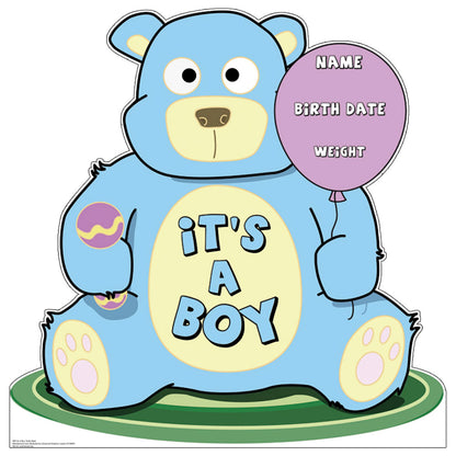 Life-size Its A Boy Teddy Bear Cardboard Standup - All Cutouts