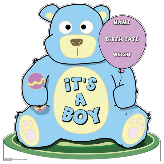 Life-size Its A Boy Teddy Bear Cardboard Standup - All Cutouts