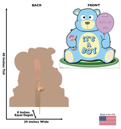 Life-size Its A Boy Teddy Bear Cardboard Standup - All Cutouts