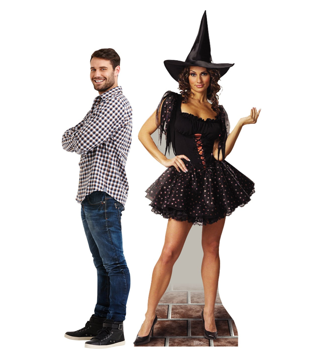 Life-size Glitter Witch Cardboard Cutout - All Cutouts