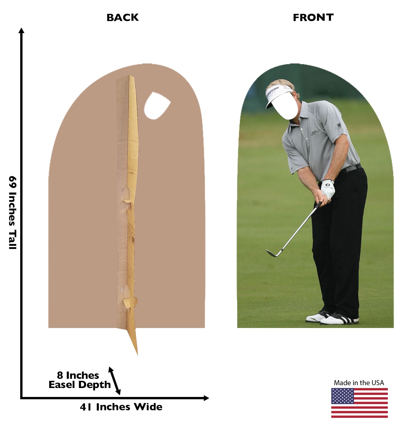 Life-size Golfer Stand-in Cardboard Cutout - All Cutouts