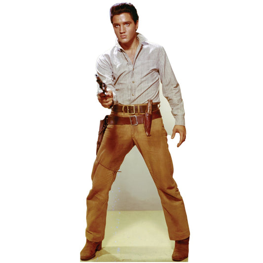 Elvis Gunfighter Talking Life-Size Cardboard Standup
