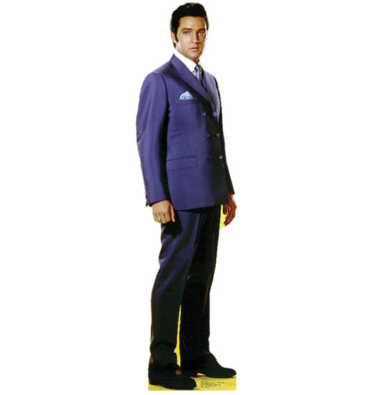 Elvis Blue Jacket Talking Life-Size Cardboard Cutout