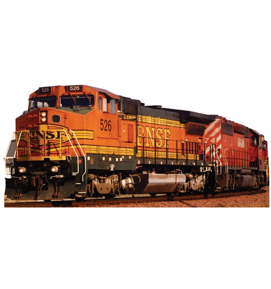 Life-size BNSF 526 Train Cardboard Standup - All Cutouts