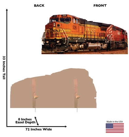 Life-size BNSF 526 Train Cardboard Standup - All Cutouts