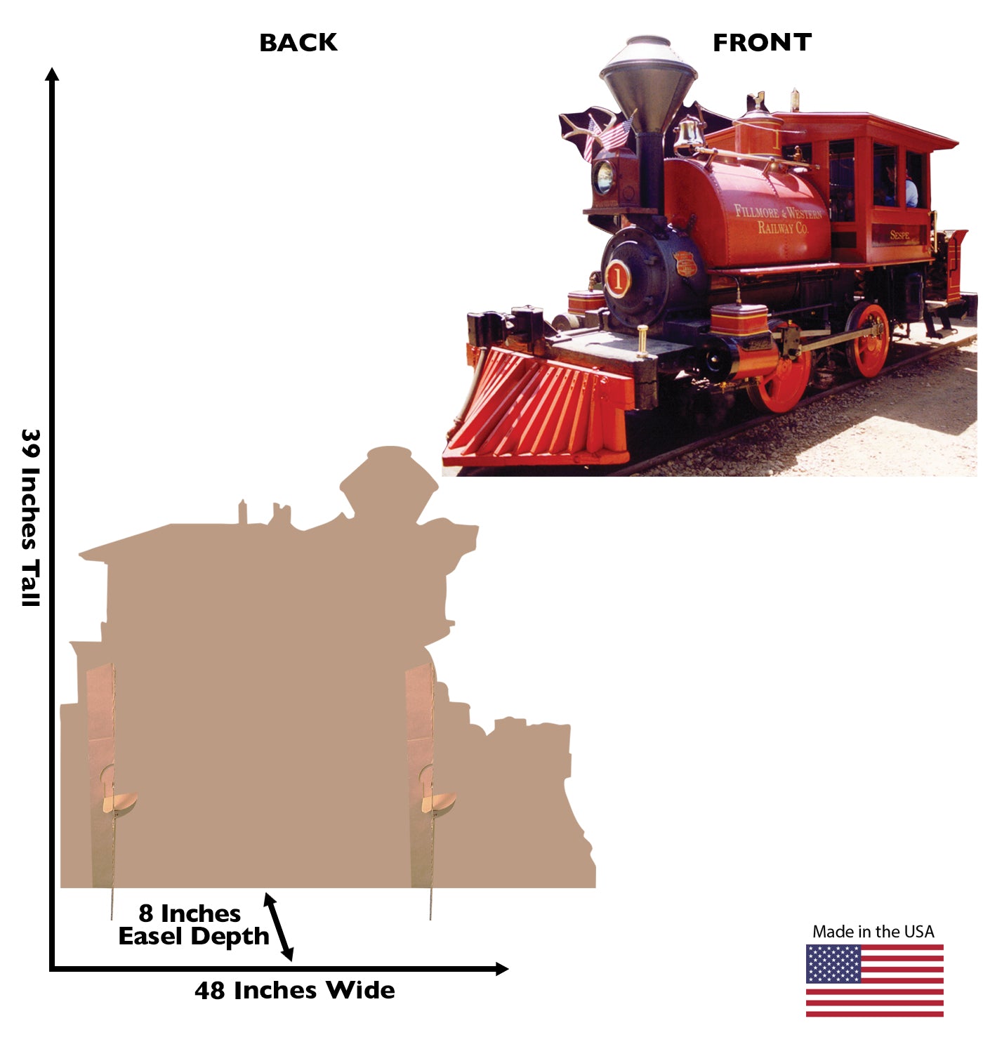Life-size F&W Train Cardboard Standup - All Cutouts