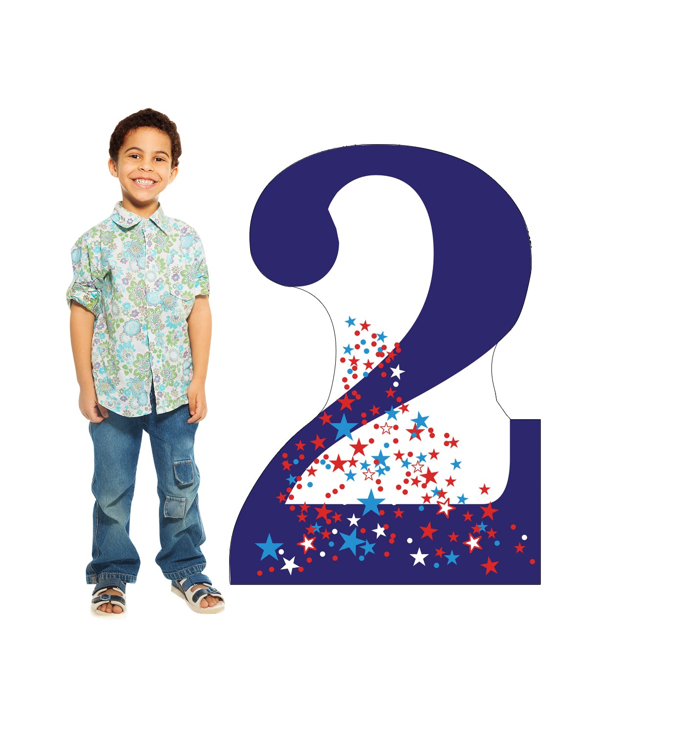 Life-size Number 2 Cardboard Standup | Cardboard Cutout - All Cutouts