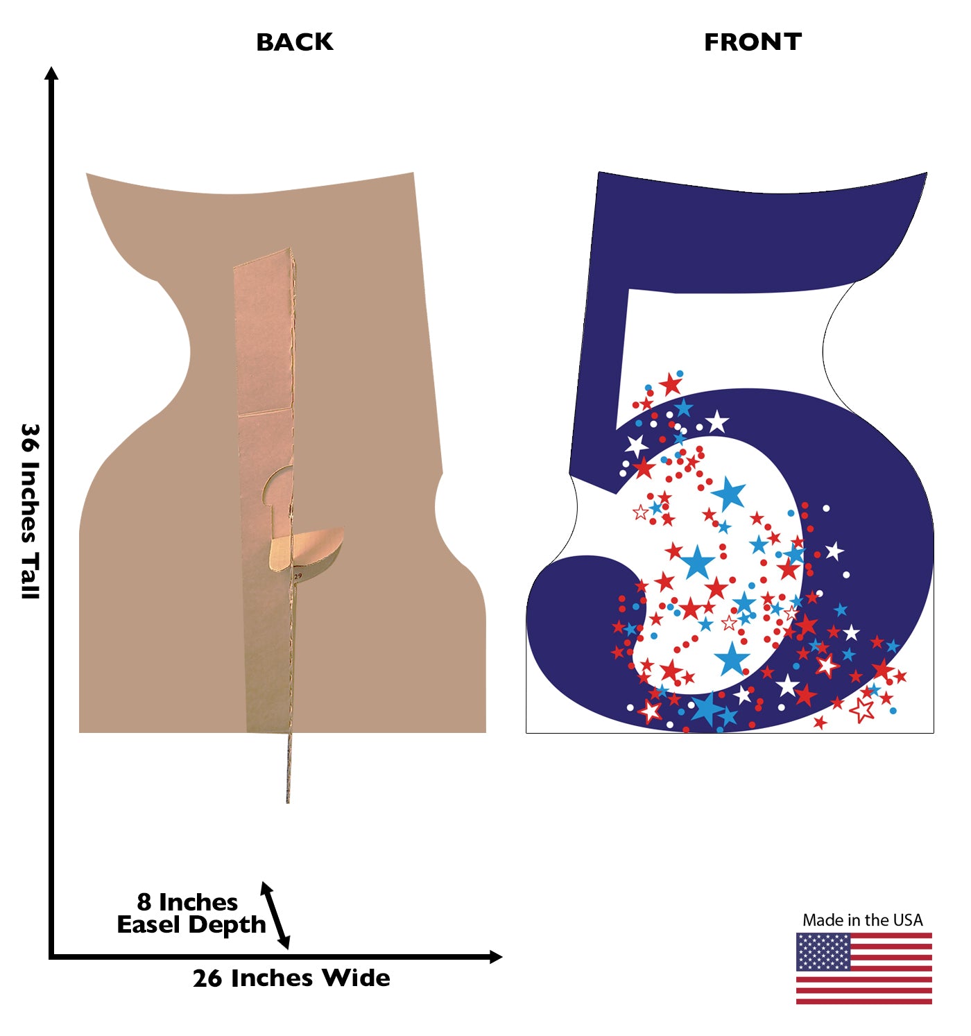 Life-size Number 5 Cardboard Standup | Cardboard Cutout - All Cutouts