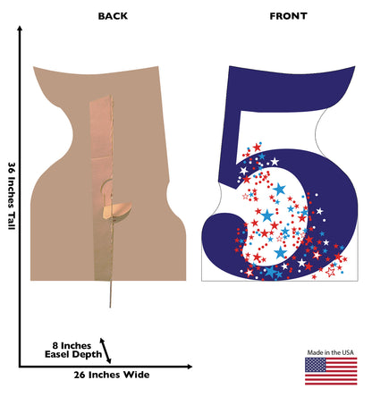 Life-size Number 5 Cardboard Standup | Cardboard Cutout - All Cutouts