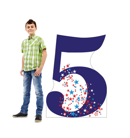 Life-size Number 5 Cardboard Standup | Cardboard Cutout - All Cutouts