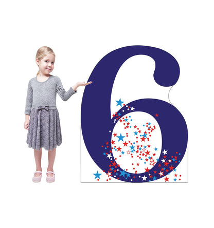 Life-size Number 6 Cardboard Standup | Cardboard Cutout - All Cutouts