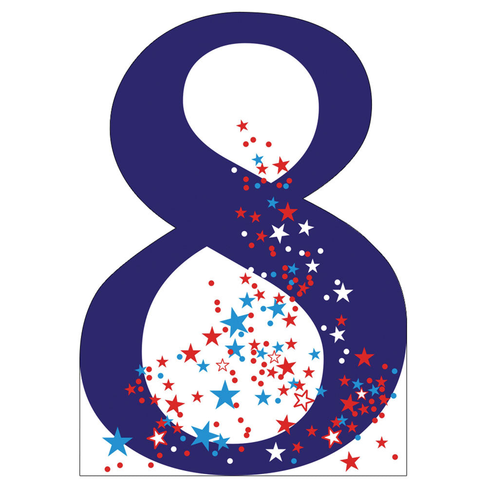 Life-size Number 8 Stars Cardboard Cutout - All Cutouts