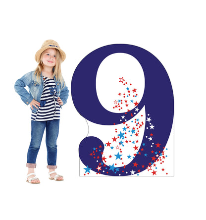 Life-size Number 9 Cardboard Standup | Cardboard Cutout - All Cutouts