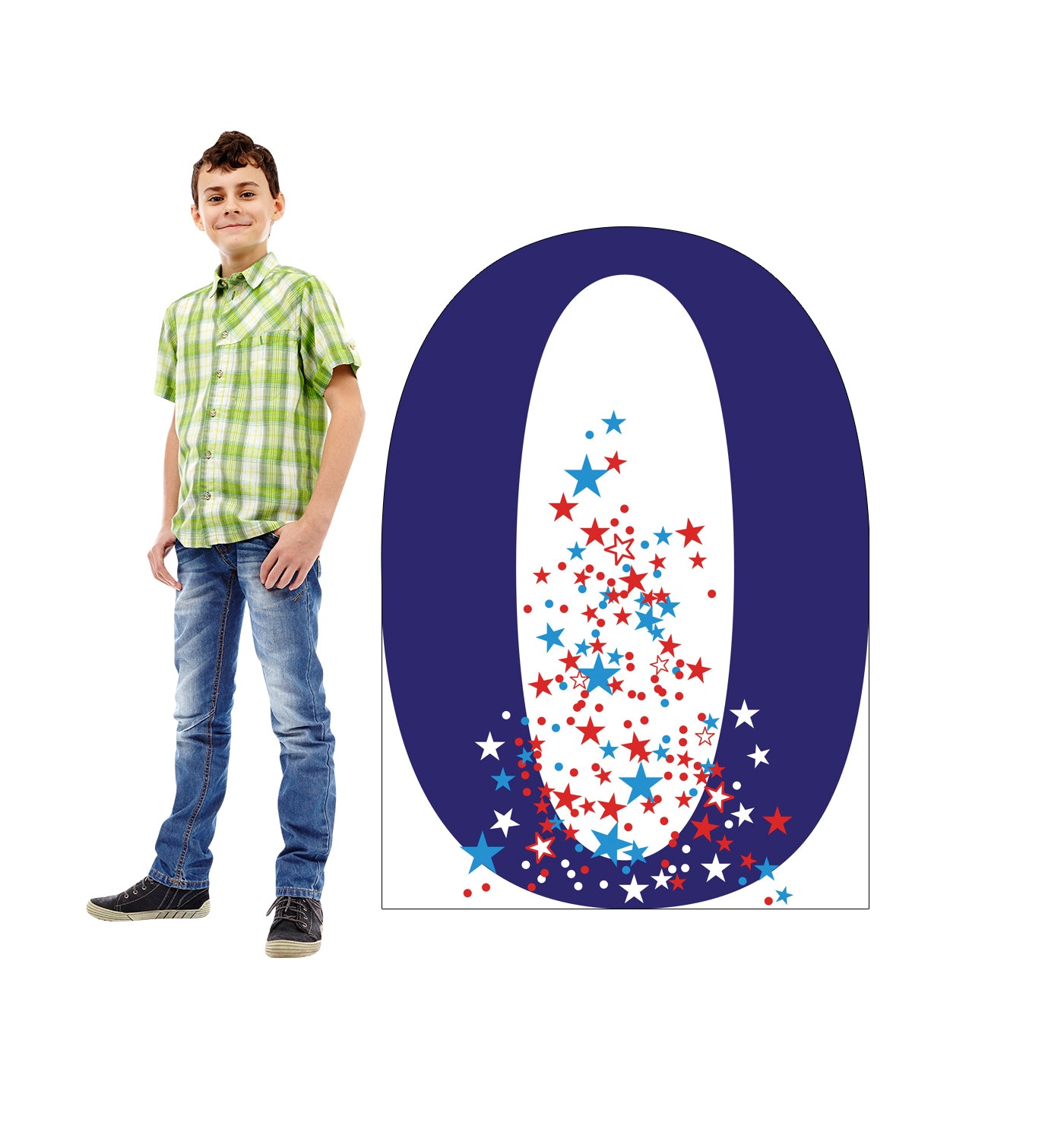 Life-size Number 0 Cardboard Standup | Cardboard Cutout - All Cutouts
