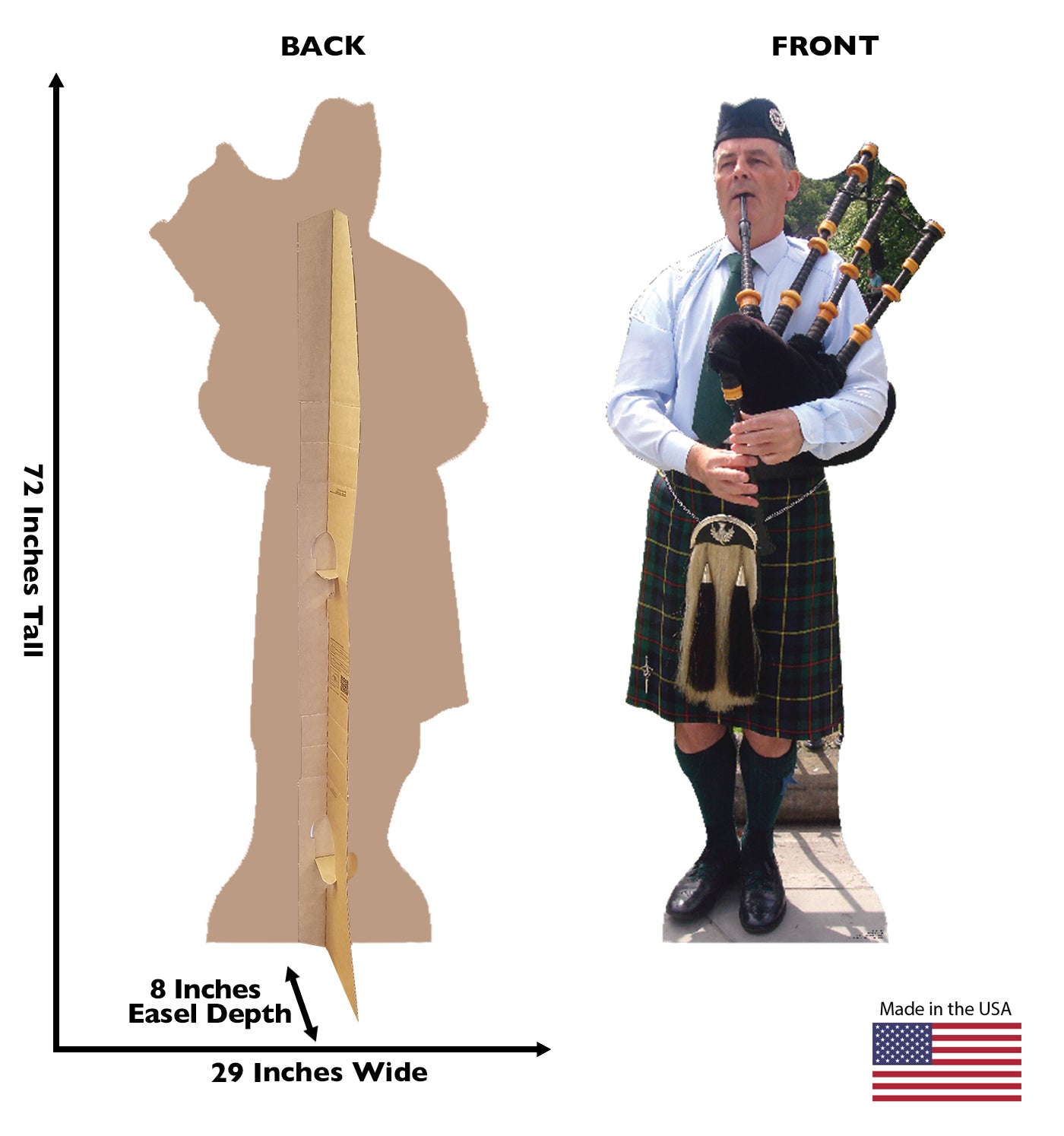 Life-size Bagpiper Cardboard Standup - All Cutouts