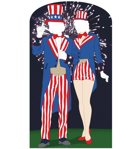 Life-size Aunt and Uncle Sam Cardboard Standup - All Cutouts