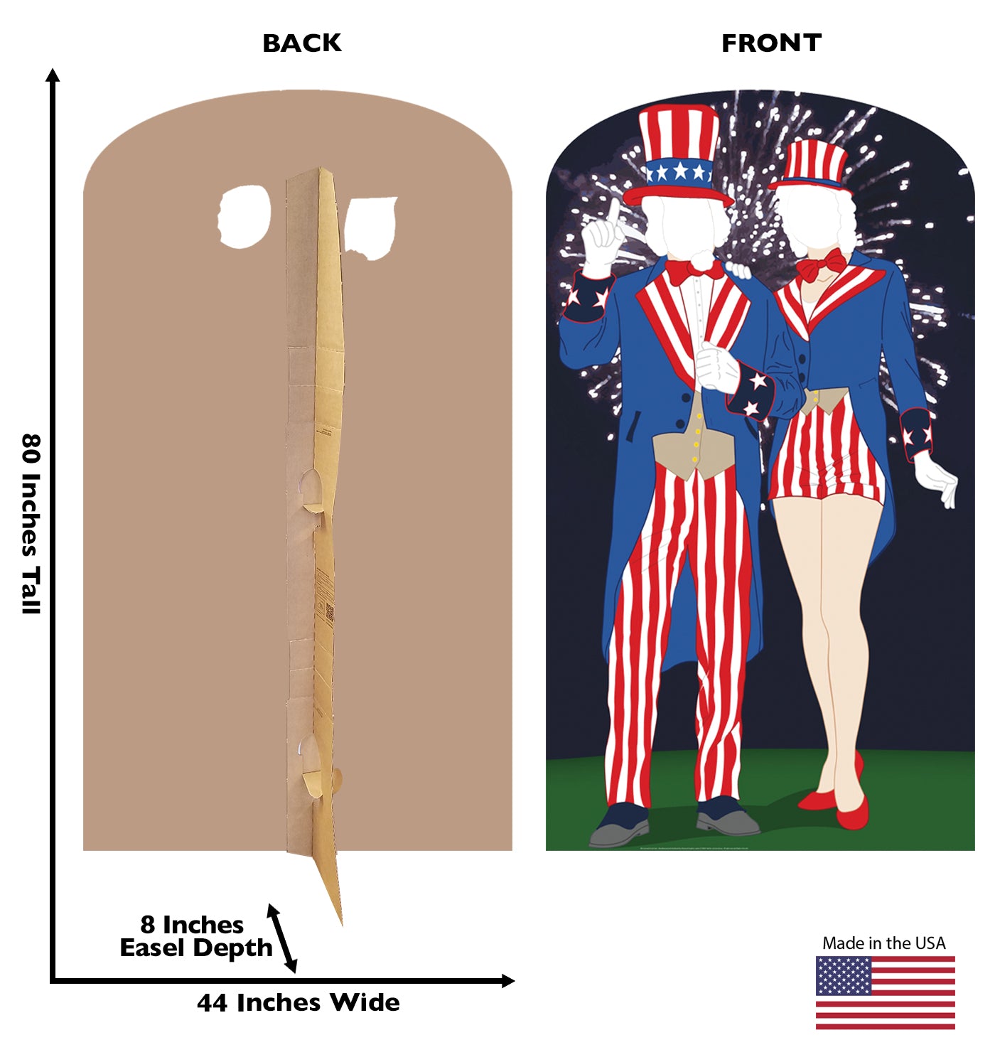 Life-size Aunt and Uncle Sam Cardboard Standup - All Cutouts