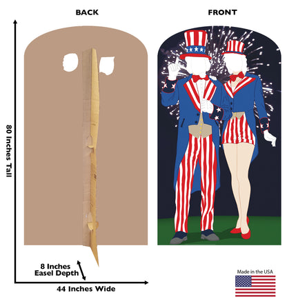 Life-size Aunt and Uncle Sam Cardboard Standup - All Cutouts
