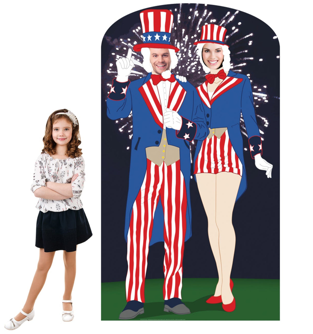 Life-size Aunt and Uncle Sam Cardboard Standup - All Cutouts