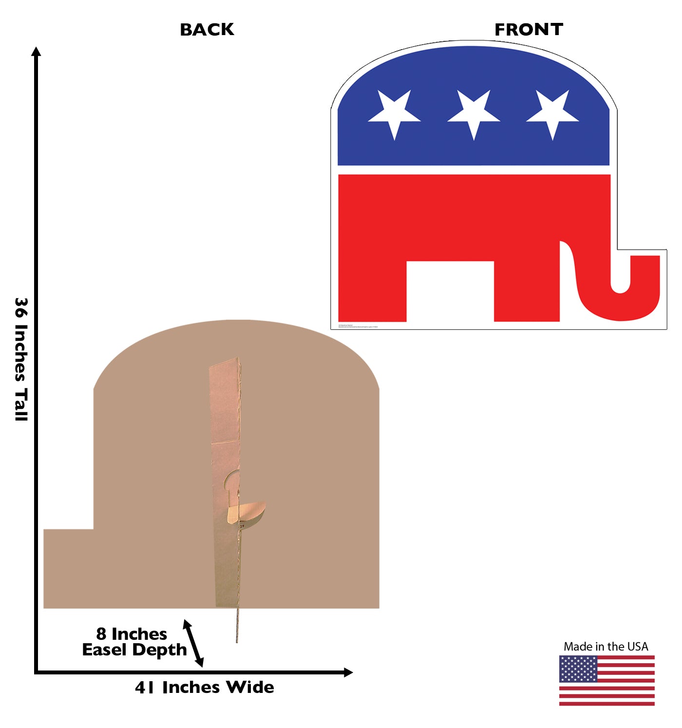 Life-size Republican Elephant Cardboard Standup | Cardboard Cutout - All Cutouts