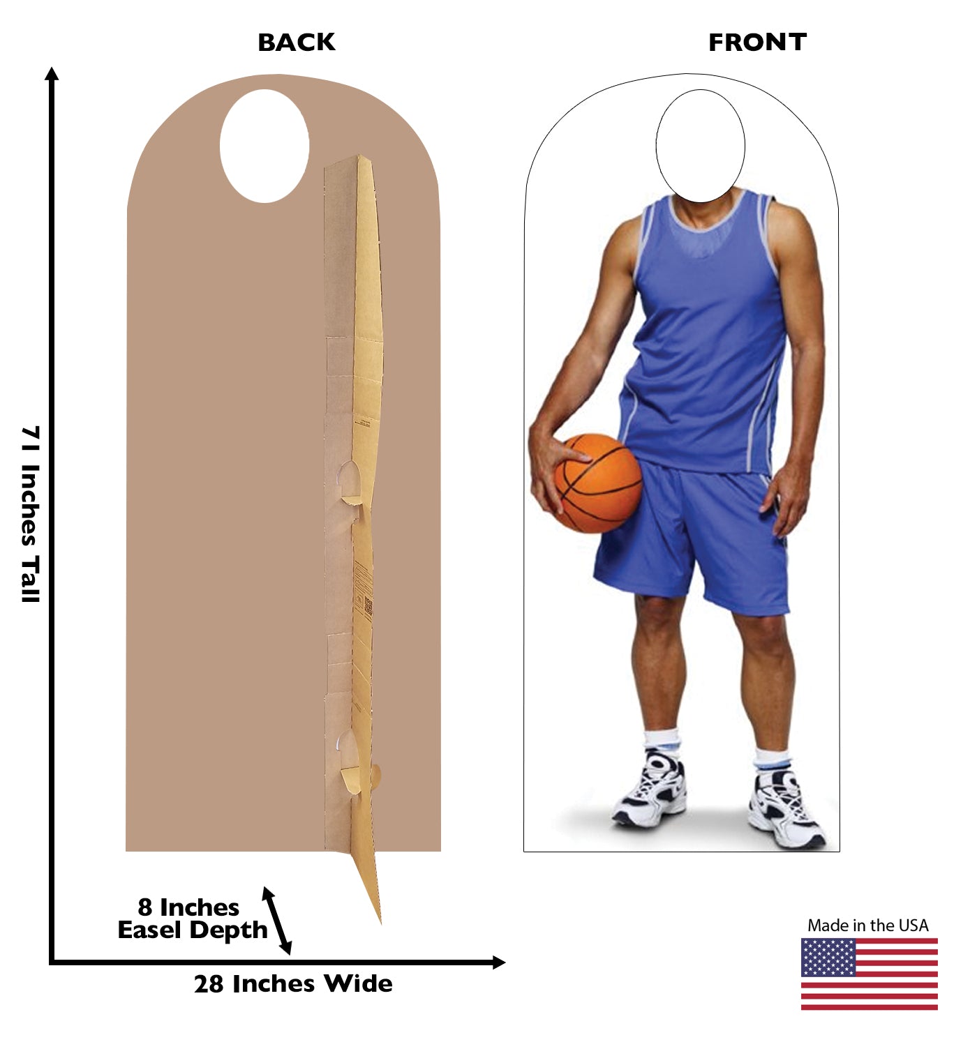 Life-size Basketball Stand-in Cardboard Standup - All Cutouts