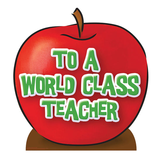 Life-size Teacher's Appreciation Apple Cardboard Standup | Cardboard Cutout - All Cutouts