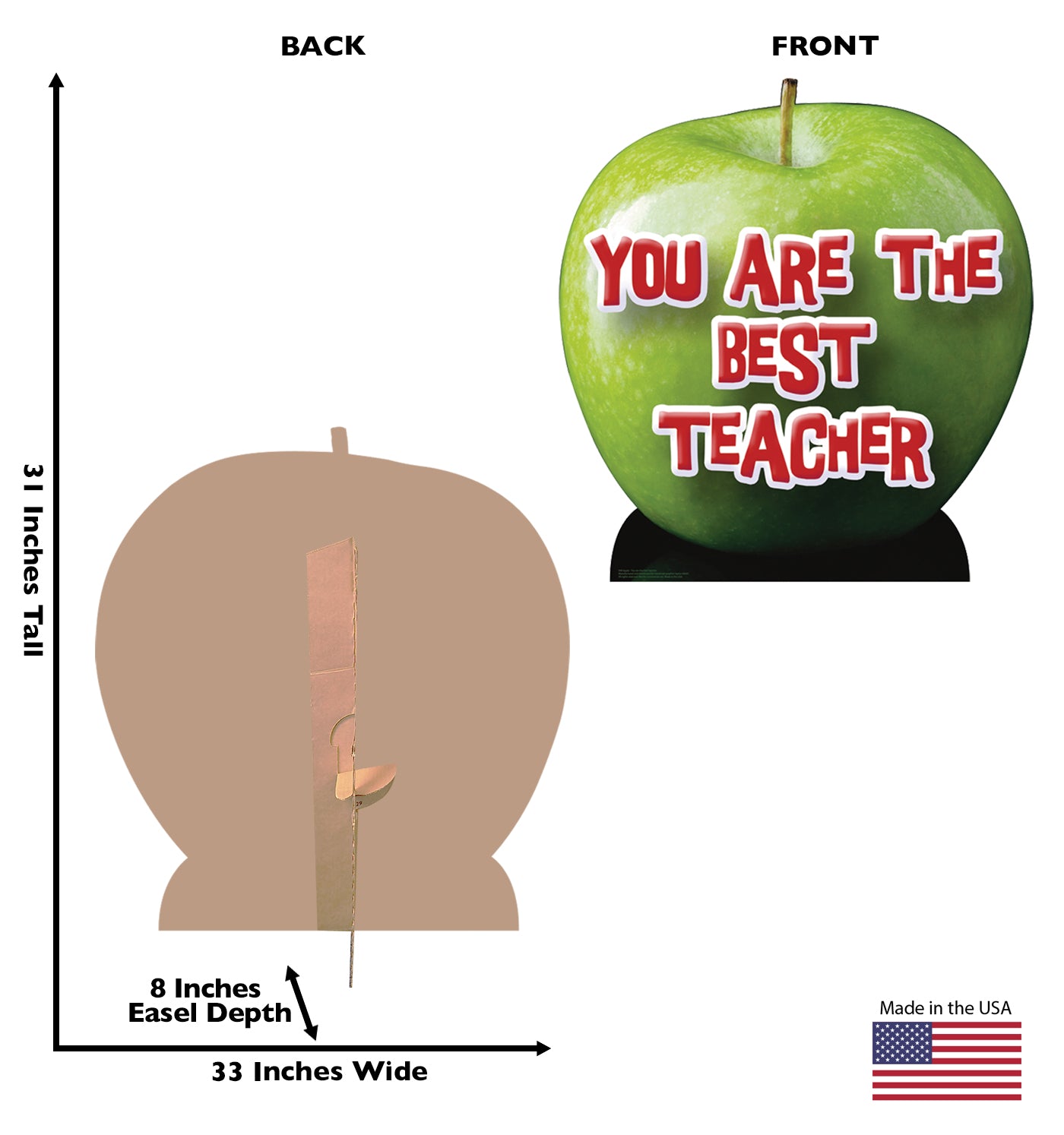 Life-size Apple - You are the Best Teacher Cardboard Standup | Cardboard Cutout - All Cutouts