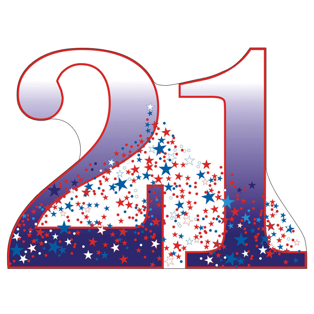 Life-size Number 21 Cardboard Standup | Cardboard Cutout - All Cutouts