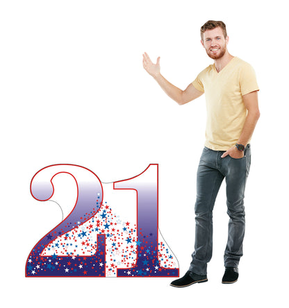 Life-size Number 21 Cardboard Standup | Cardboard Cutout - All Cutouts