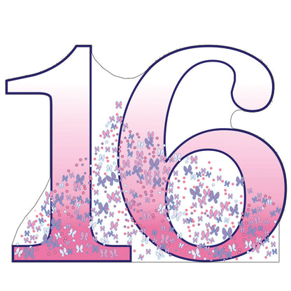 Life-size Number 16 Cardboard Standup | Cardboard Cutout - All Cutouts