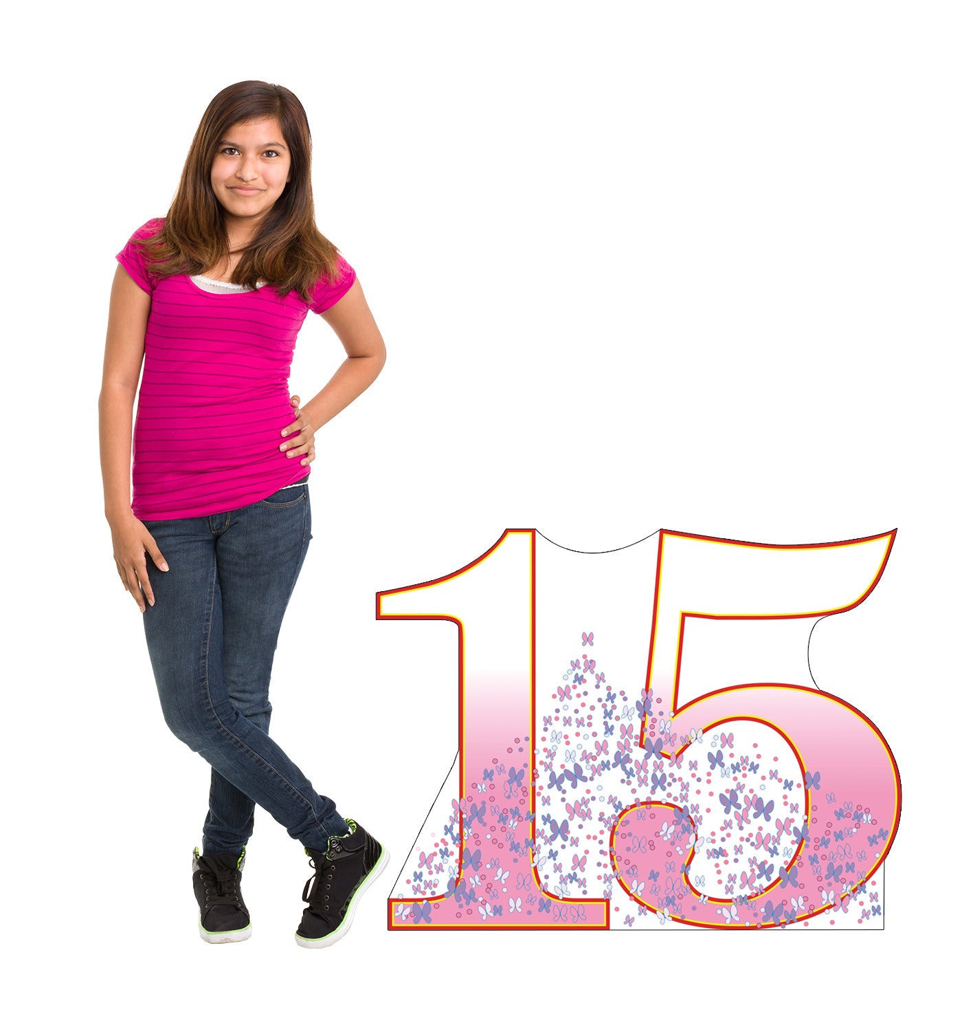 Life-size Number 15 Cardboard Standup | Cardboard Cutout - All Cutouts
