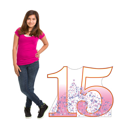 Life-size Number 15 Cardboard Standup | Cardboard Cutout - All Cutouts
