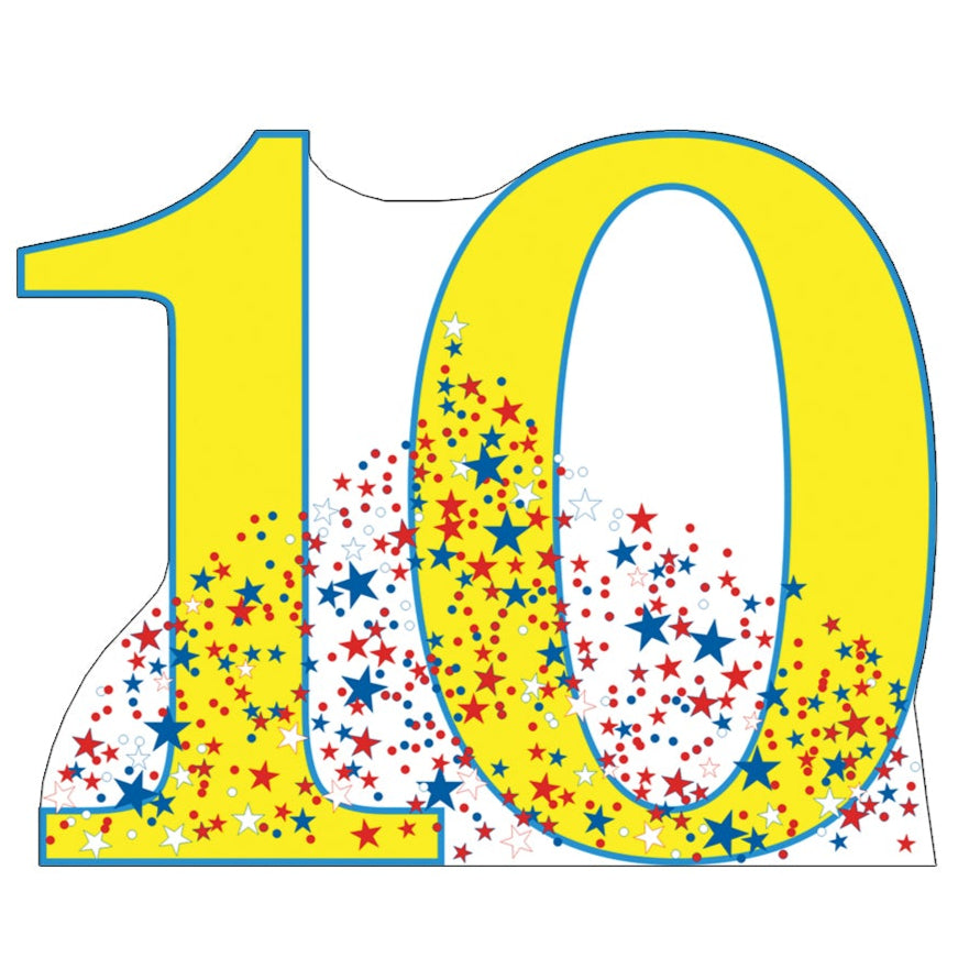 Life-size Number 10 Cardboard Standup