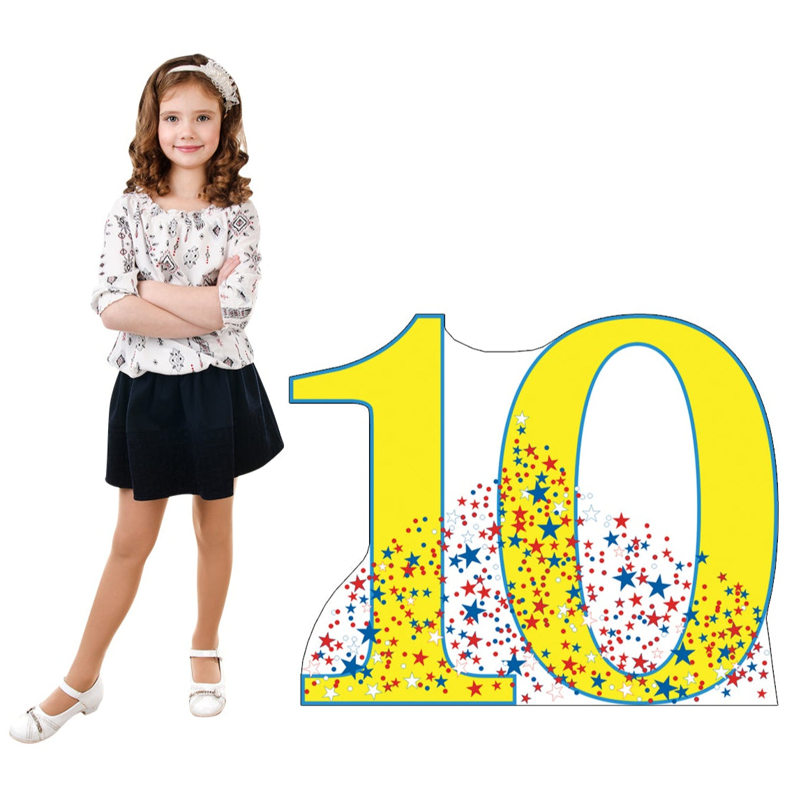 Life-size Number 10 Cardboard Standup