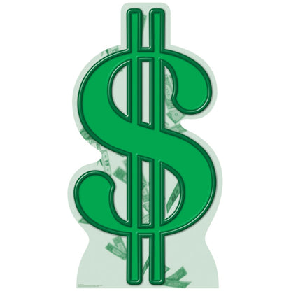 Life-size Dollar Sign Cardboard Standup - All Cutouts