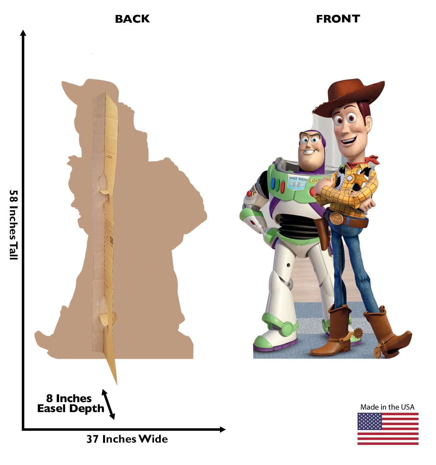 Life-size Buzz and Woody Cardboard Cutout - All Cutouts