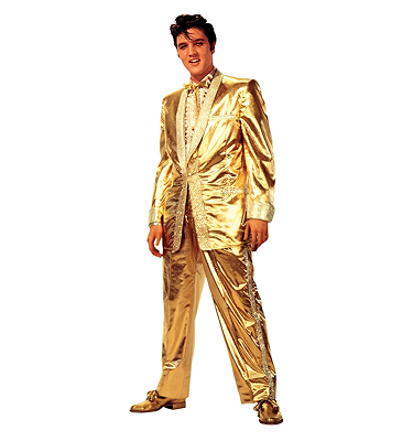 Life-size Elvis Presley Gold Suit Cardboard Cutout Standee - All Cutouts